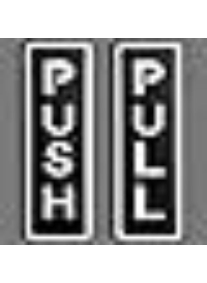 Lembang Push-Pull Vertical Door Sign, 3D Acrylic, Indoor/Outdoor Use, 5.08 cm x 14.99 cm, Black and White - Image 3